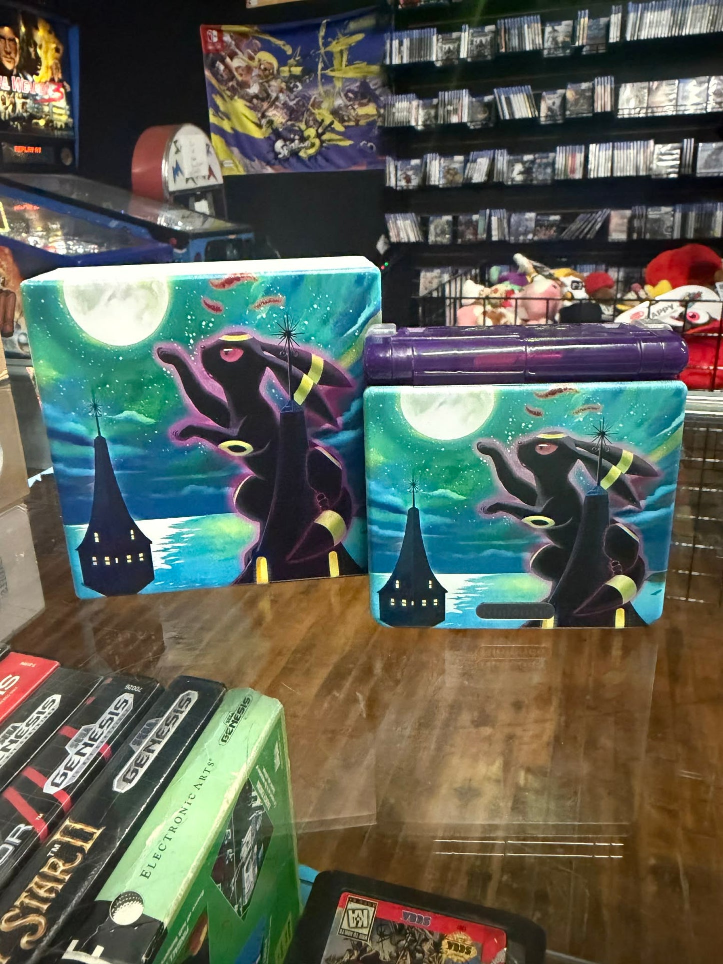 Gameboy Advance SP Custom Moonbreon Edition (Modded) (Reshelled) (Refurbished) - SCG Console