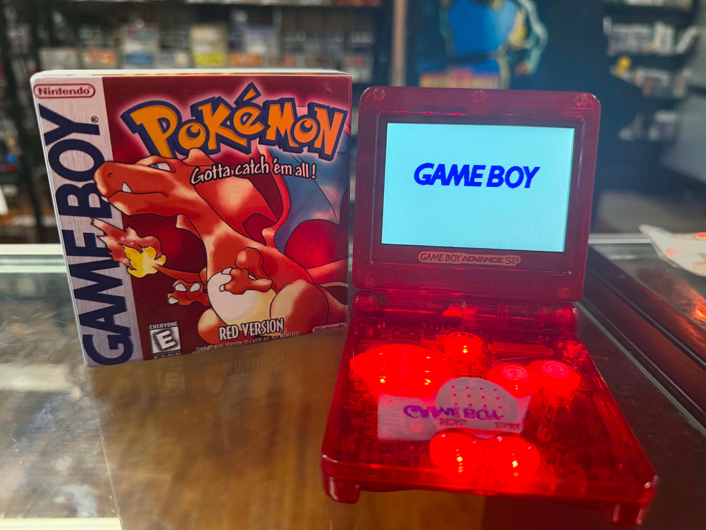 Gameboy Advance SP Custom Charizard Gameboy Edition (Modded) (Reshelled) (Refurbished) - SCG Console