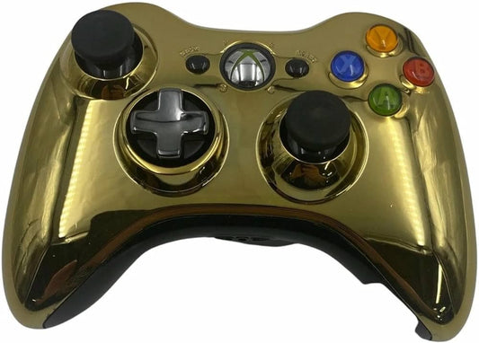 Xbox 360 Gold Chrome Wireless Controller - SOURCE COMMISSION