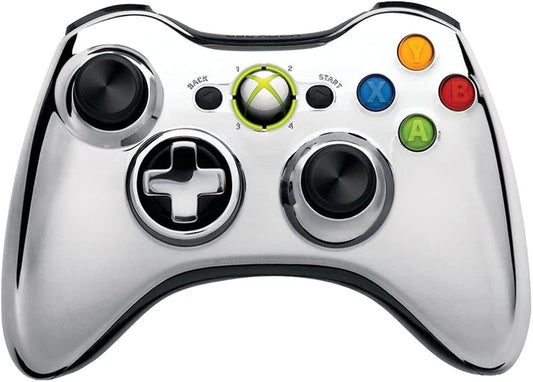 Xbox 360 Silver Chrome Wireless Controller - SOURCE COMMISSION