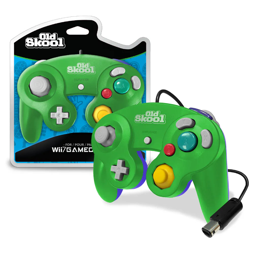 Old Skool Gamecube Controller (Luigi Green) (NEW) - Video Game Advantage