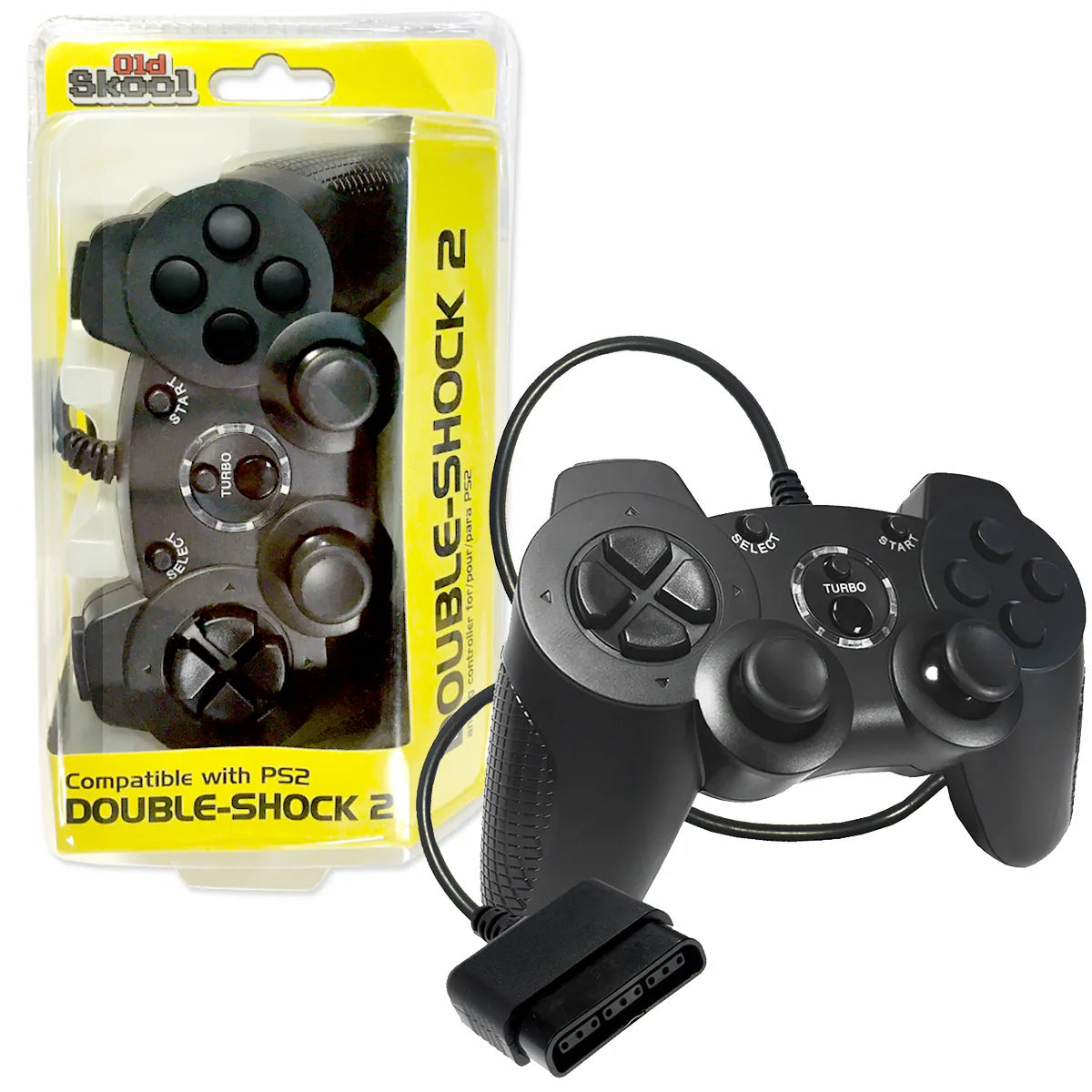 Old Skool DoubleShock PS2 Controller (NEW) - Video Game Advantage