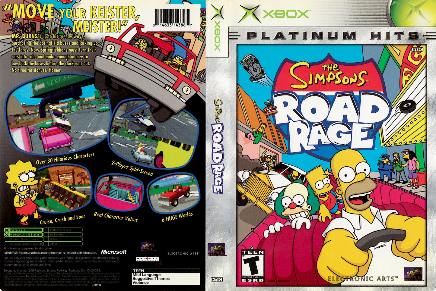 The Simpsons: Road Rage (Platinum Hits) - GCC Xbox Commission