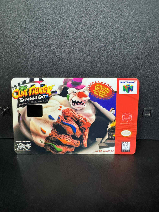 Clayfighter Sculpters Cut Debit Card Sticker - Debit Card Stickers