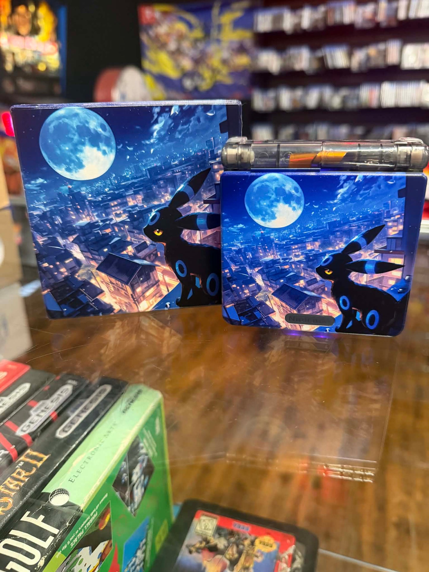 Gameboy Advance SP Custom Skyline Umbreon Edition (Modded) (Reshelled) (Refurbished) - SCG Console