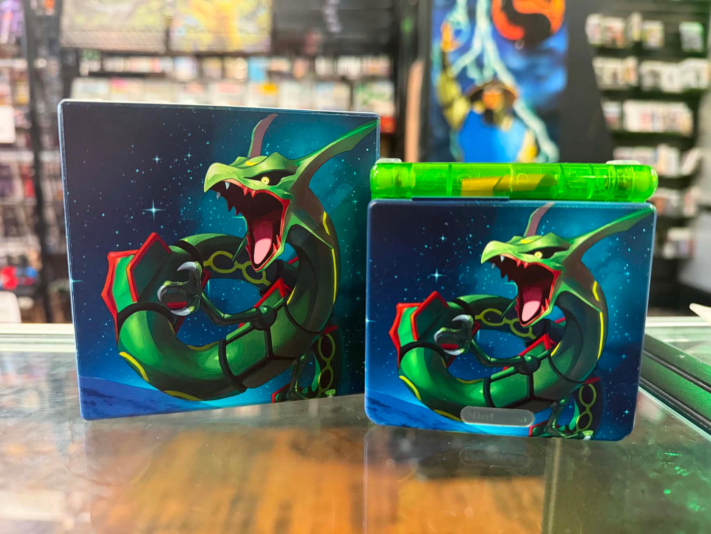 Gameboy Advance SP Custom Rayquaza Edition (Modded) (Reshelled) (Refurbished) - SCG Console