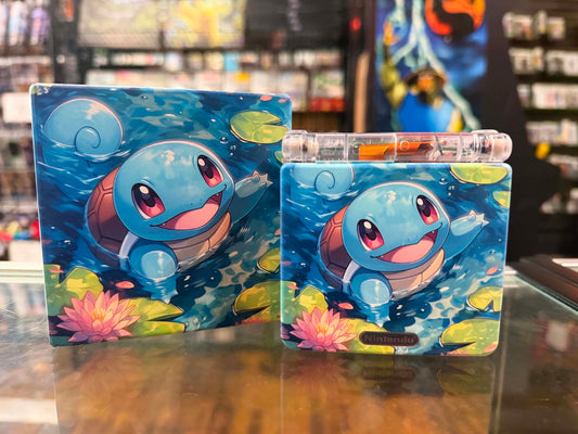 Gameboy Advance SP Custom Squirtle Edition (Modded) (Reshelled) (Refurbished) - SCG Console