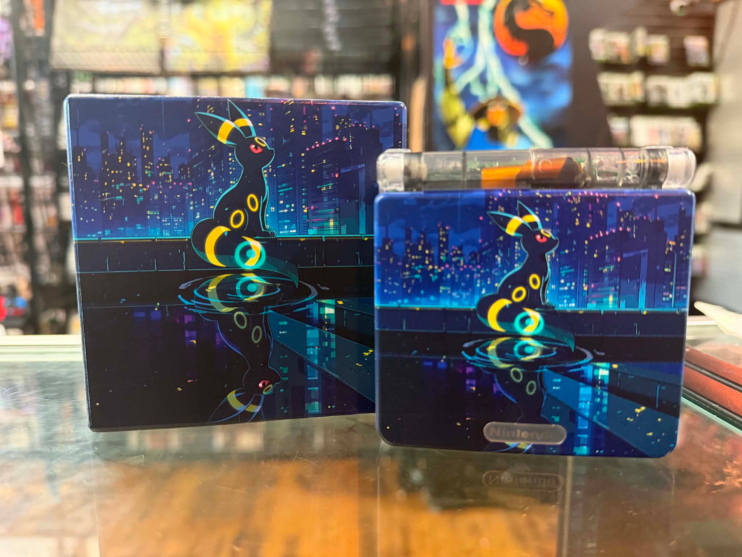 Gameboy Advance SP Custom Blue Umbreon Edition (Modded) (Reshelled) (Refurbished) - SCG Console