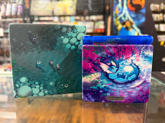 Gameboy Advance SP Custom Vaporeon Edition (Modded) (Reshelled) (Refurbished) - SCG Console