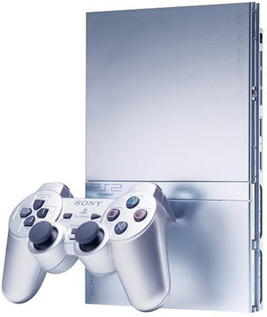 Playstation 2 Silver Slim (Heavy Cosmetically Flawed) - SOURCE CONSOLE COMMISSION