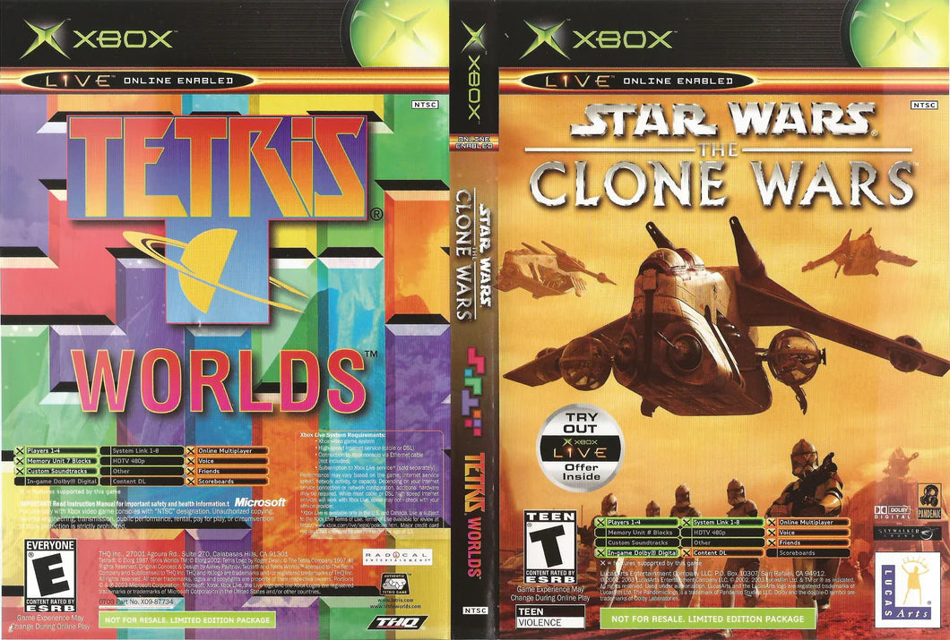 Star Wars Clone Wars/ Tetris Worlds - Source Xbox Commission