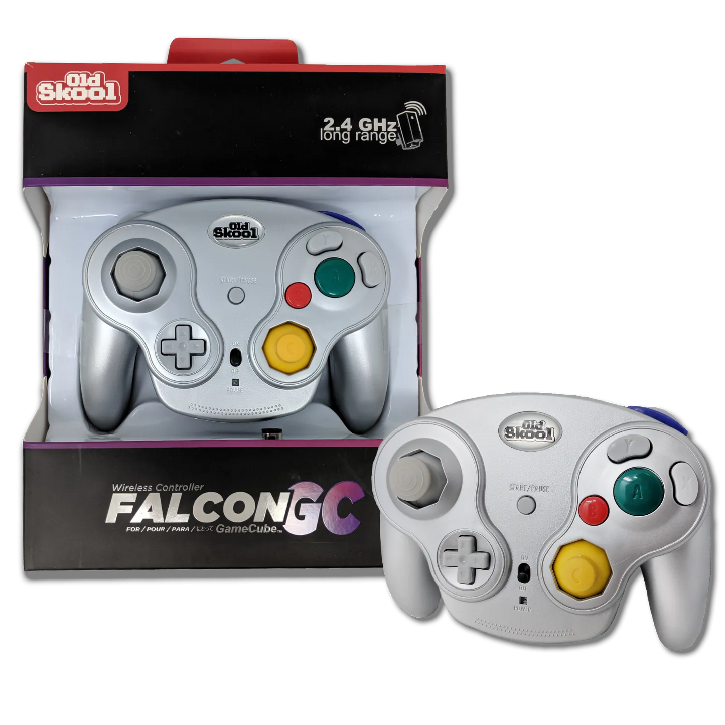 Old Skool Falcon GC Gamecube Wireless Controller (NEW) - Video Game Advantage