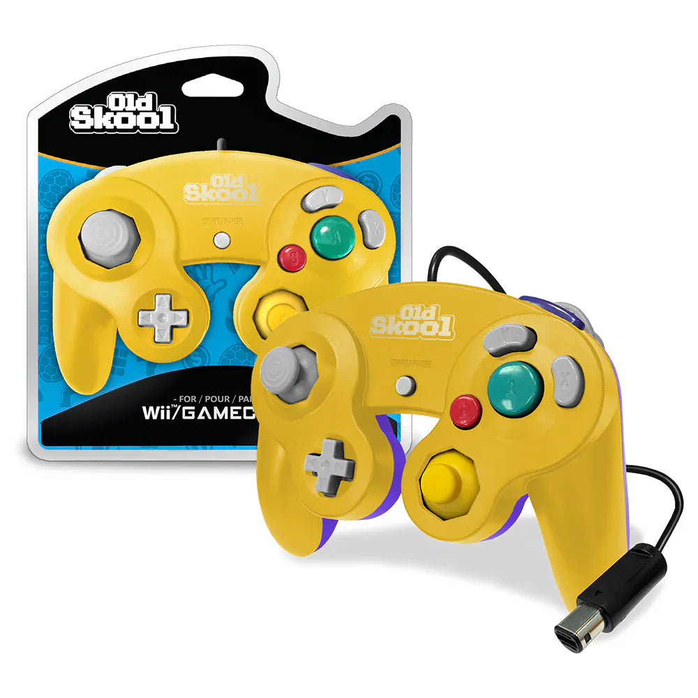 Old Skool Gamecube Controller (Wario Yellow) (NEW) - Video Game Advantage