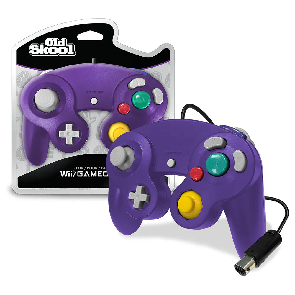 Old Skool Gamecube Controller (Purple) (NEW) - Video Game Advantage
