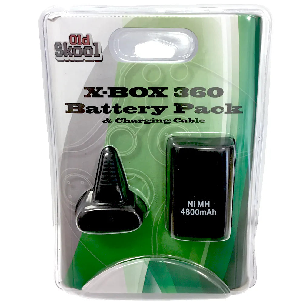 Old Skool Xbox 360 Battery Pack & Charging Cable (NEW) - Video Game Advantage