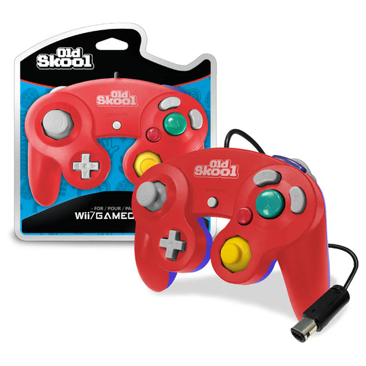 Old Skool Gamecube Controller (Mario Red) (NEW) - Video Game Advantage