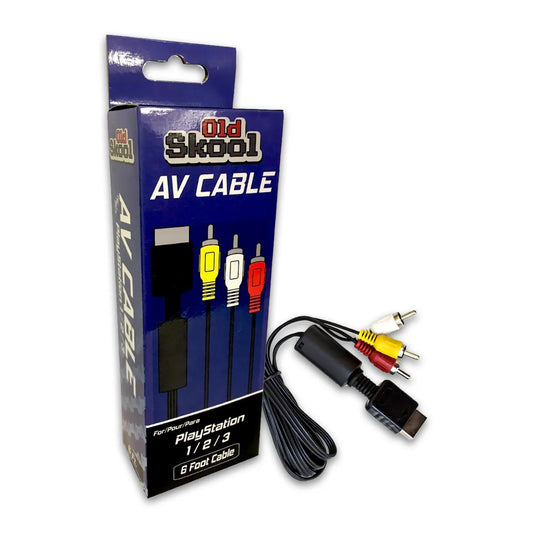 Old Skool PS2 AV Cable (NEW) - Video Game Advantage