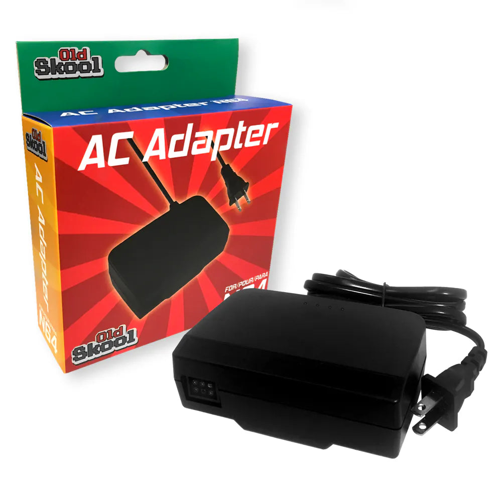 Old Skool N64 AC Adapter (NEW) - Video Game Advantage