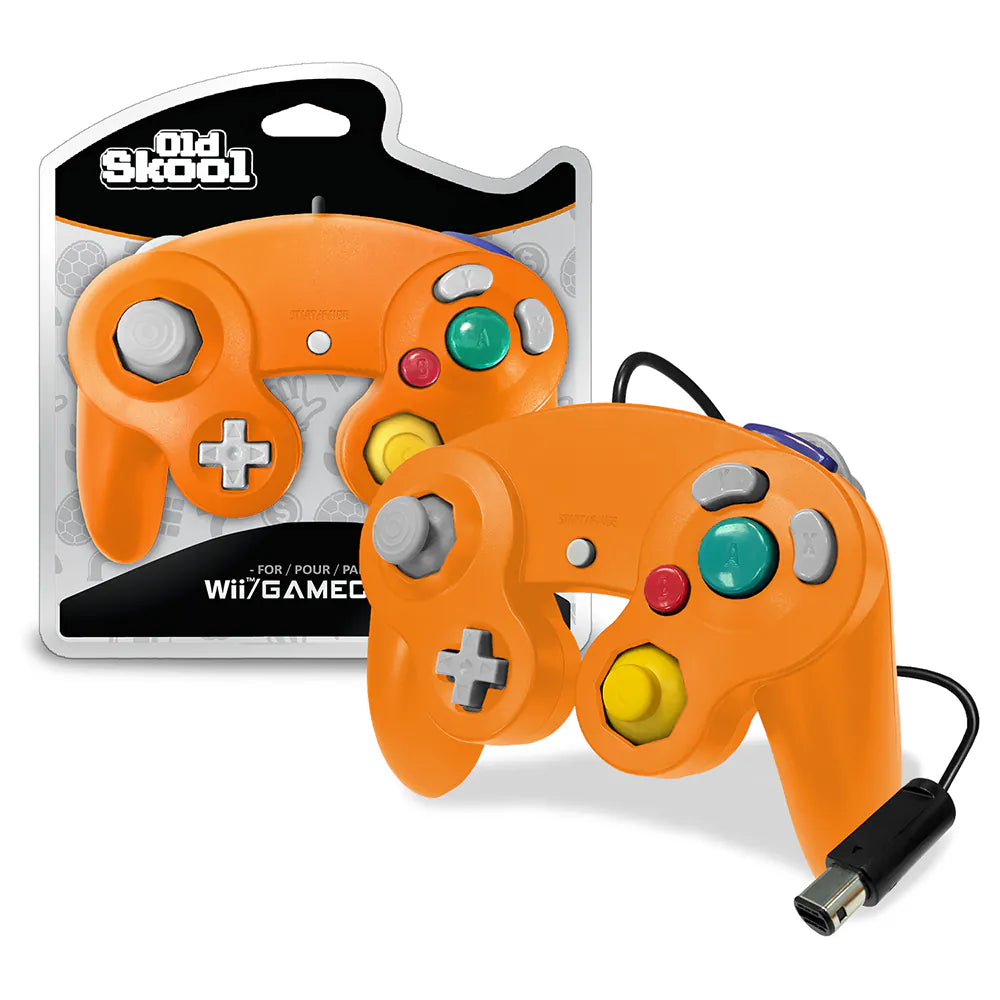 Old Skool Gamecube Controller (Orange) (NEW) - Video Game Advantage