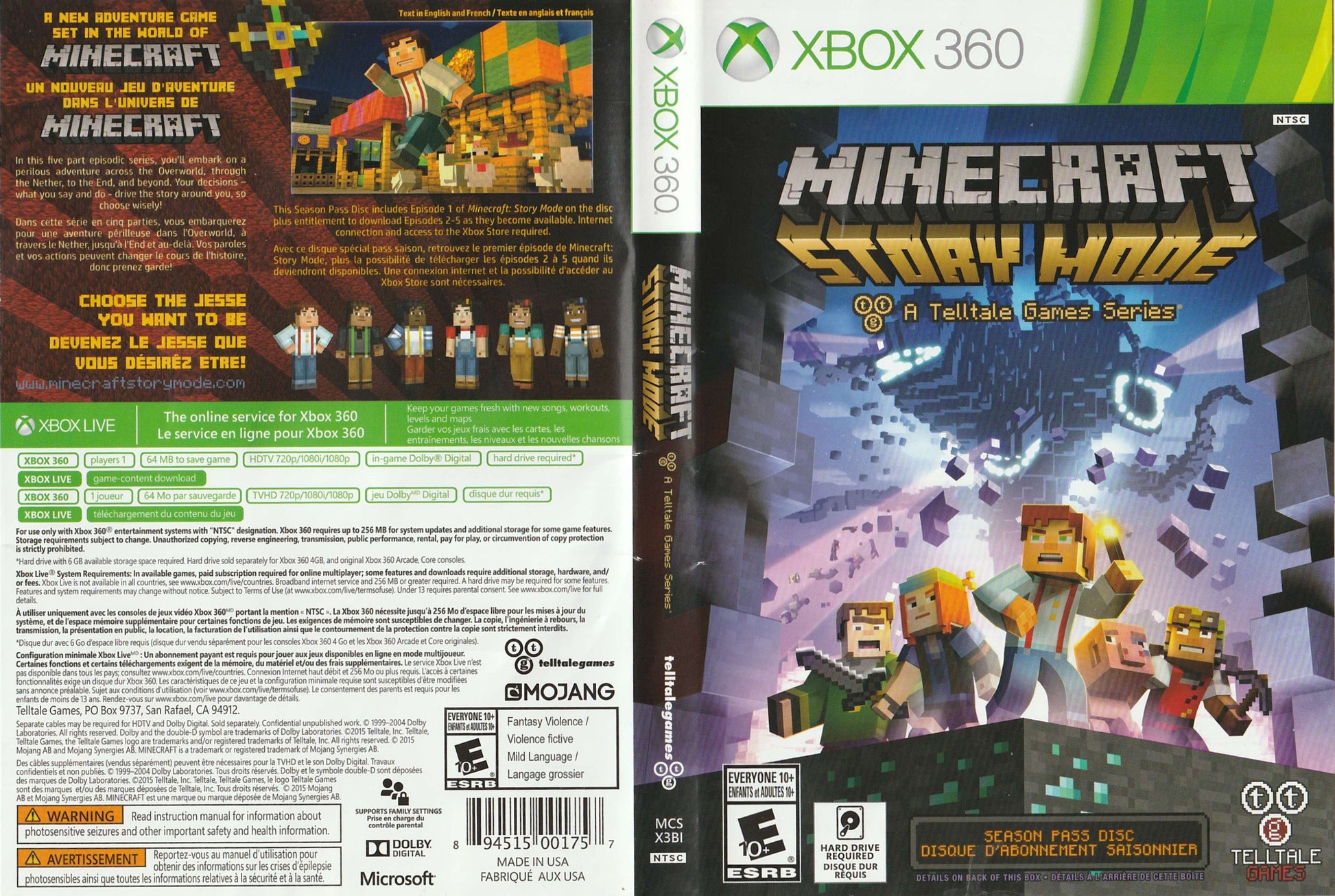 Minecraft: Story Mode - Source Xbox 360 Commission