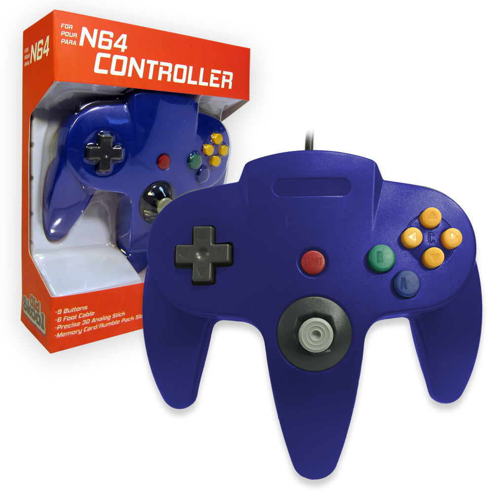 Old Skool N64 Controller (Blue) (NEW) - Video Game Advantage